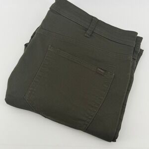 Jachs New York Mens Slim Fit Stretch Pants Olive Green 5-Pocket Trousers 38x34